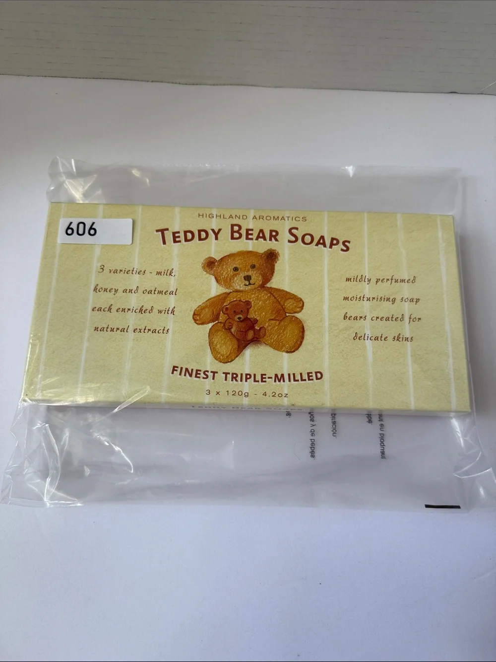 Teddy Bear Soaps - Gentle Yellow Bath Soap Set #606 #607